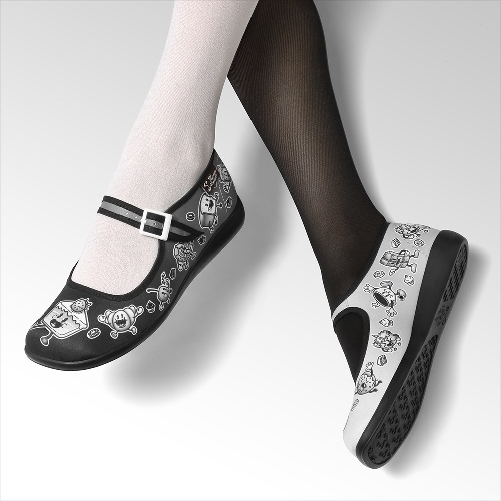 SALEChocolaticas | Cartoon Mary Jane Flats - Picture 2 of 5